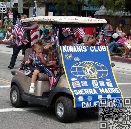 Sierra Madre Kiwanis at the 4th of July parade. This is how we role.